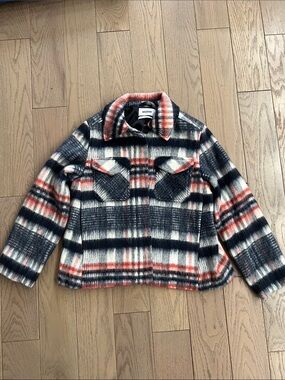 Weekday Plaid Short Coat, size S, NWOT